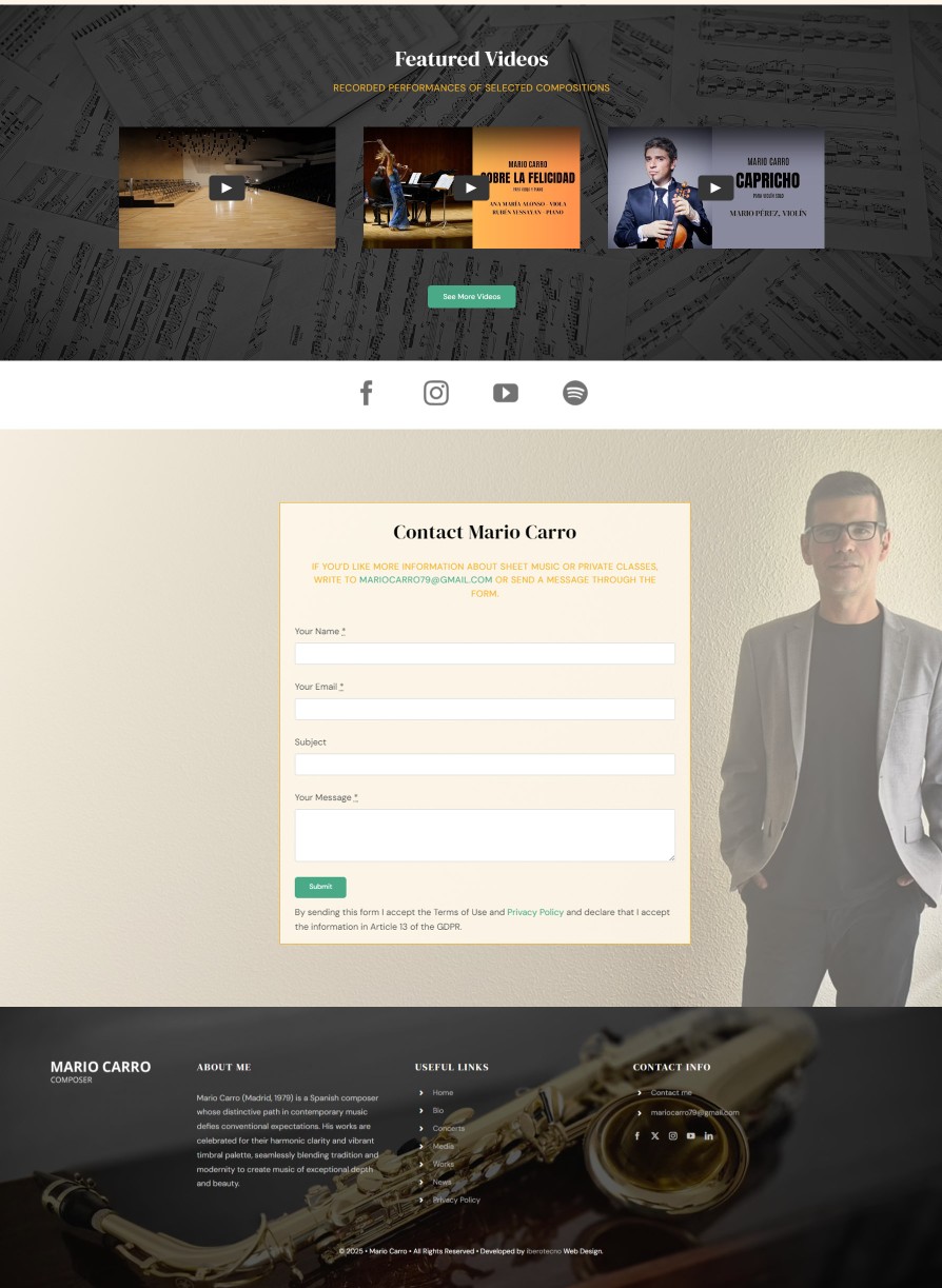 formulario de contacto diseño web