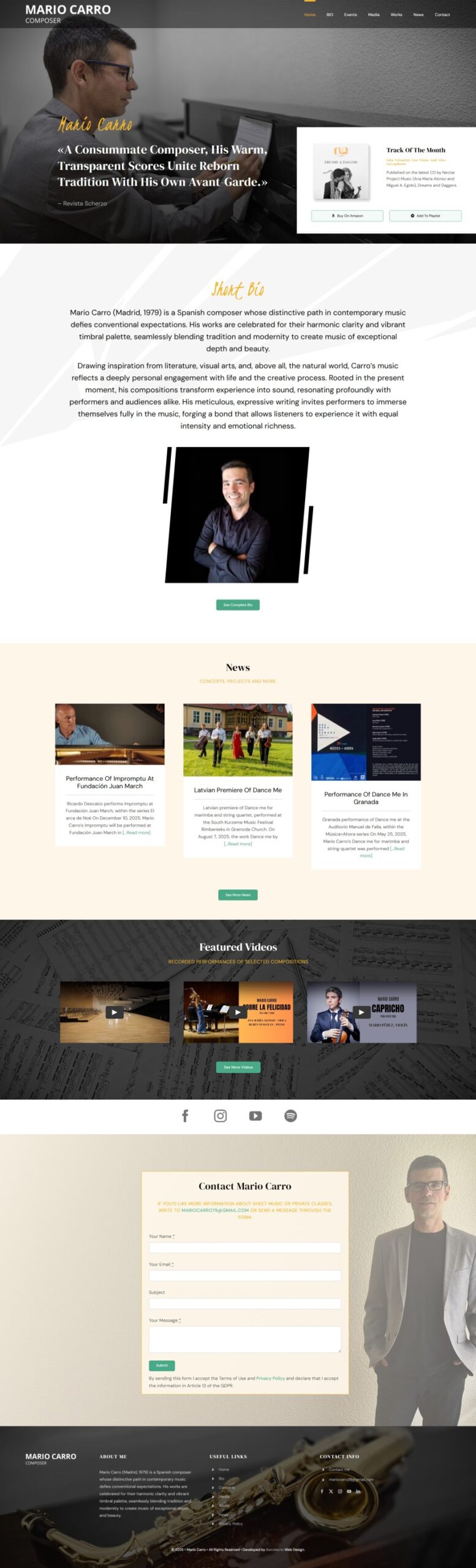 diseño web compositor musical