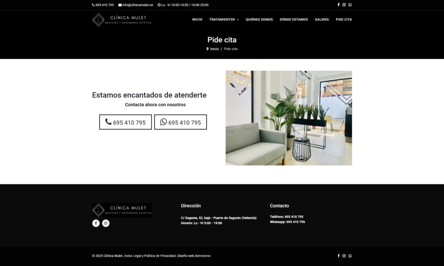 formulario de contacto clínica 