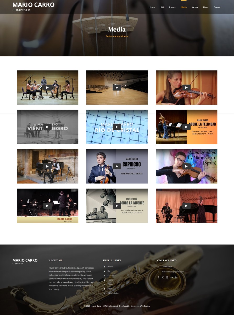trabajos y conciertos musicales