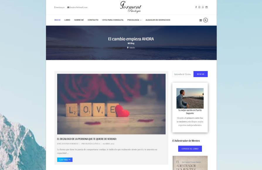 ejemplo diseño web psicólogo