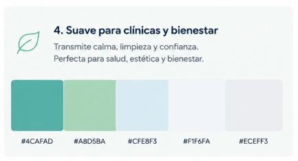 paleta de color suave para salud y bien estar