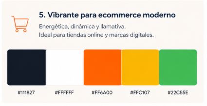 paleta de color vibrante para ecommerce moderno